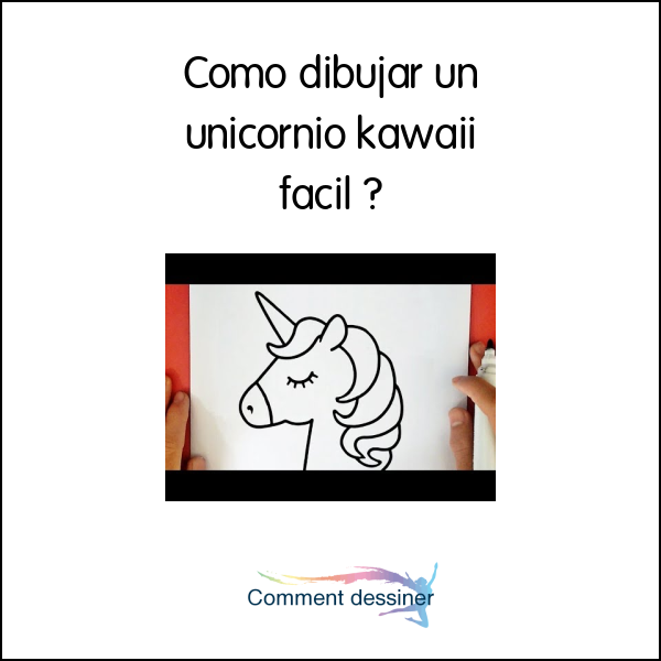 Como dibujar un unicornio kawaii facil